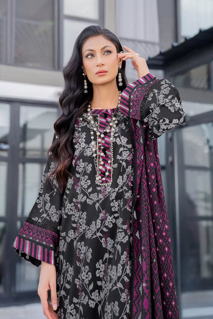 3PC Embroidered Unstitched Lawn Suit KL-2813 Embroidered KHAS STORES 