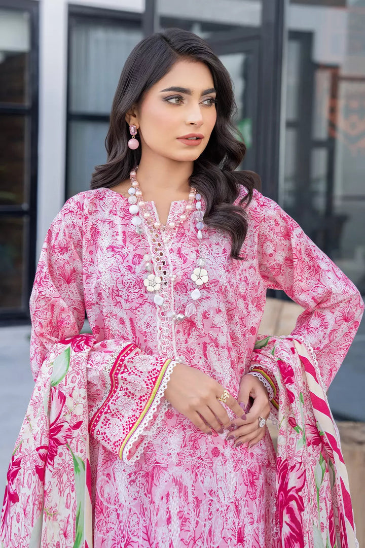 3PC Embroidered Unstitched Lawn Suit KL-2815 Embroidered KHAS STORES 