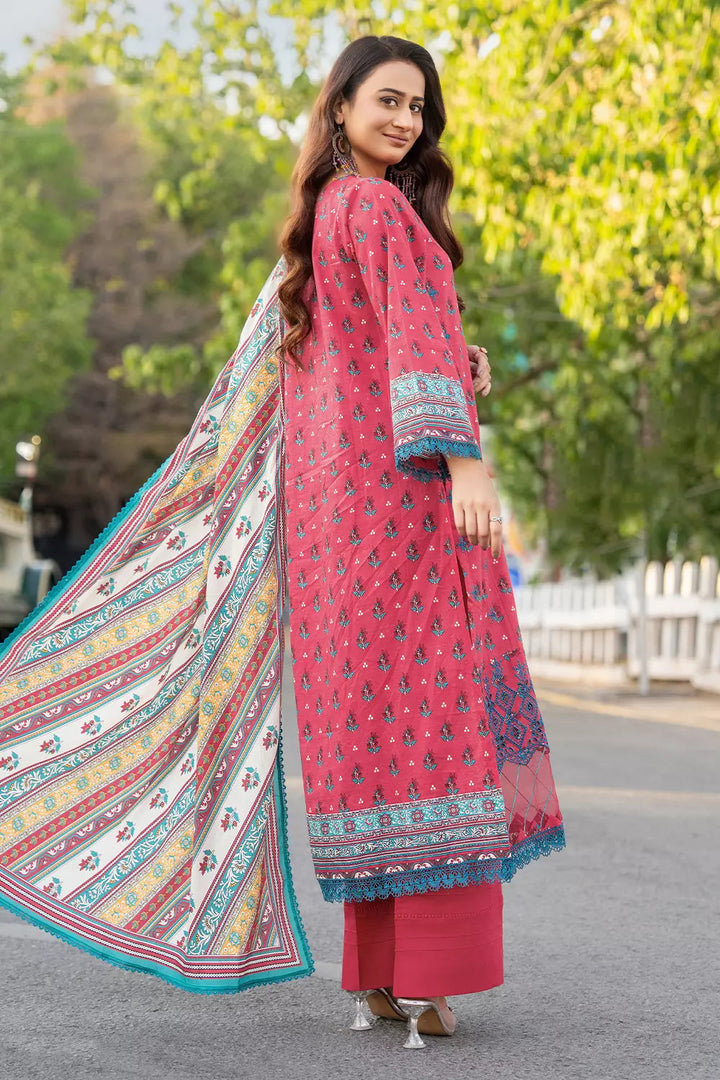 3PC Embroidered Unstitched Lawn Suit KL-2816 Embroidered KHAS STORES 