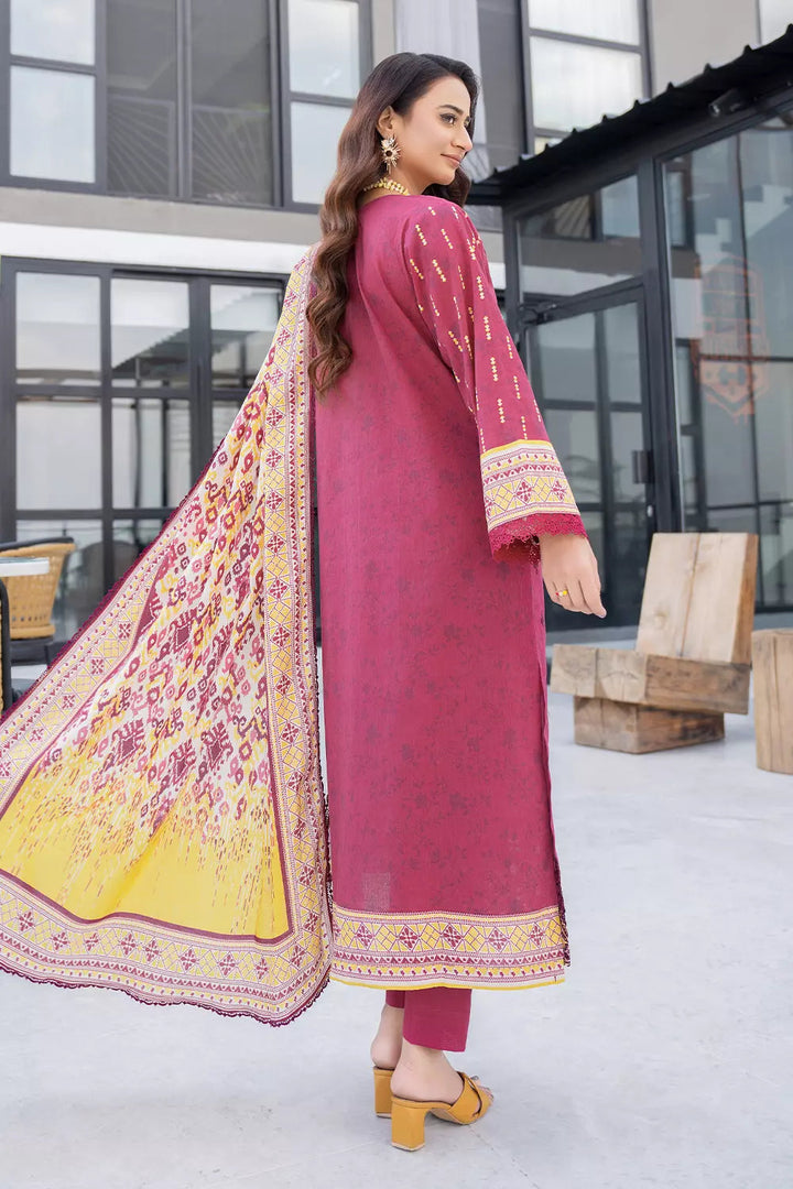 3PC Embroidered Unstitched Lawn Suit KL-2817 Embroidered KHAS STORES 