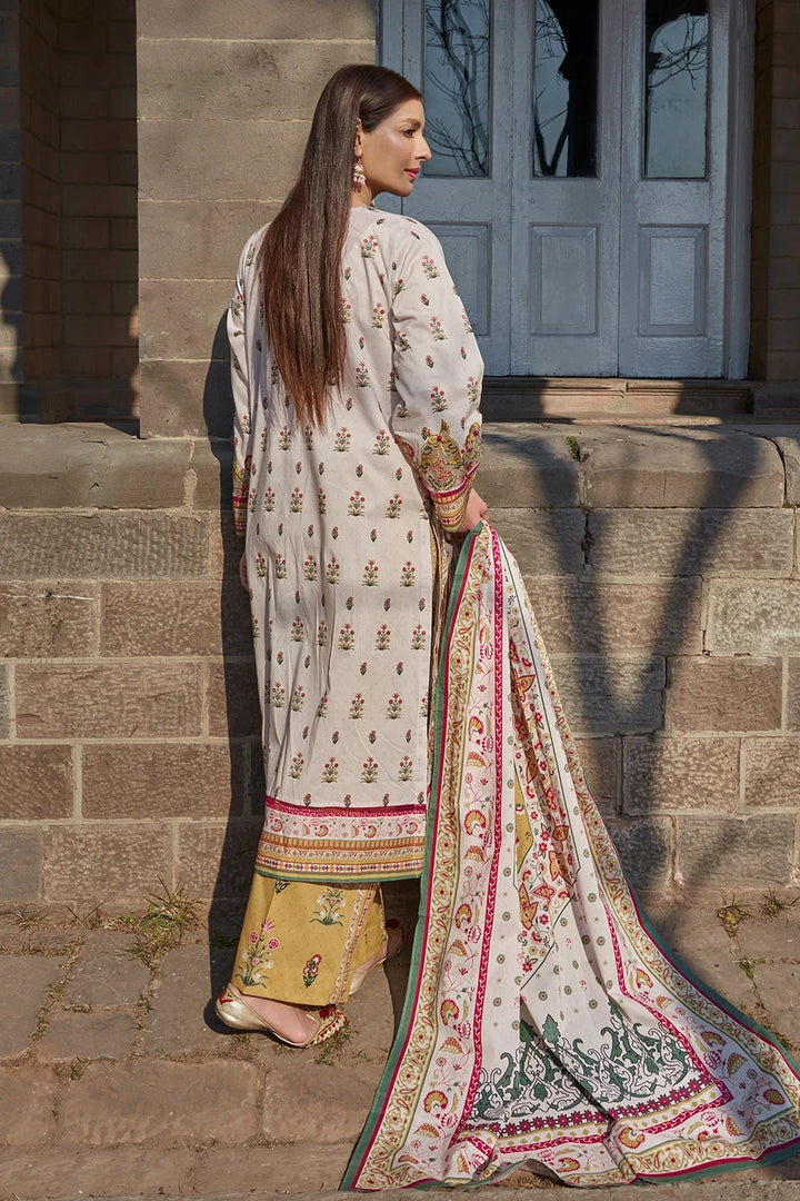 3PC Embroidered Unstitched Lawn Suit KL-3185 Embroidered KHAS STORES 