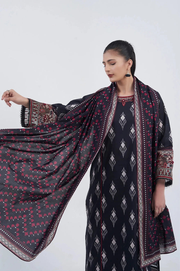 3PC Embroidered Unstitched Lawn Suit KL-3185 Embroidered KHAS STORES 