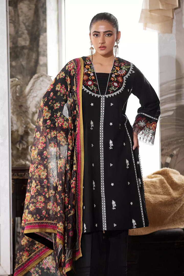 3PC Embroidered Unstitched Lawn Suit KOE-2667 Embroidered KHAS STORES 