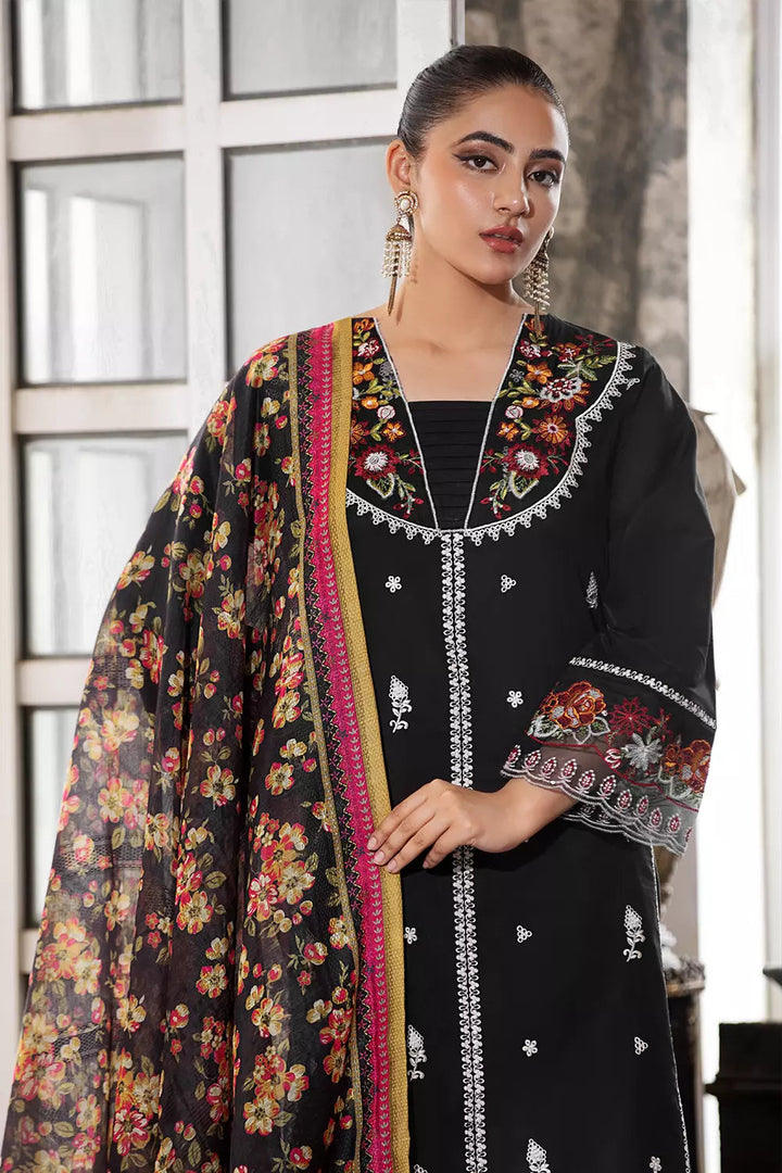 3PC Embroidered Unstitched Lawn Suit KOE-2667 Embroidered KHAS STORES 