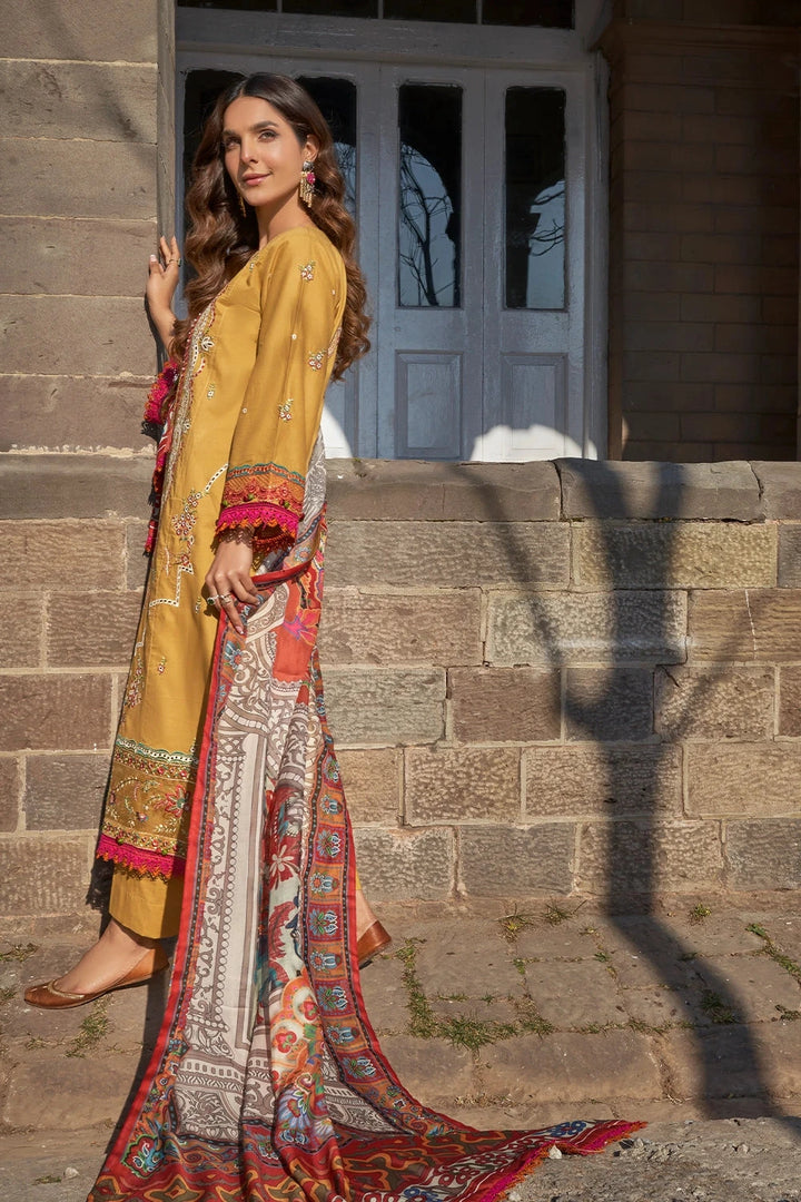 3PC Embroidered Unstitched Lawn Suit KSC-3142 Embroidered KHAS STORES 