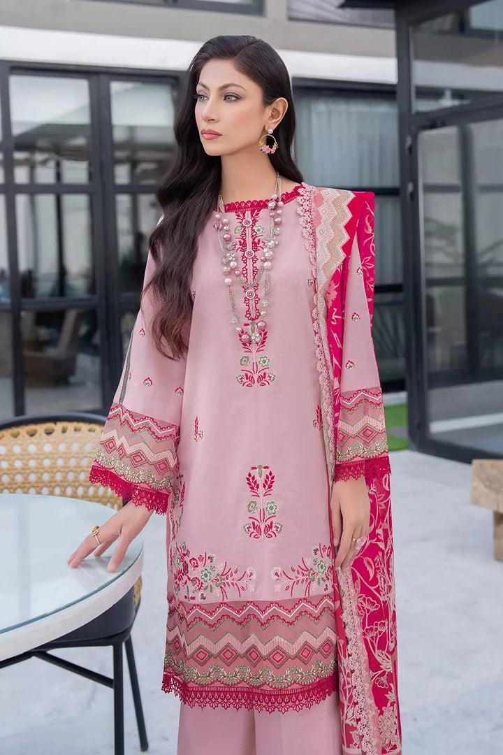 3PC Embroidered Unstitched Lawn Suit KSE-2624 Embroidered KHAS STORES 