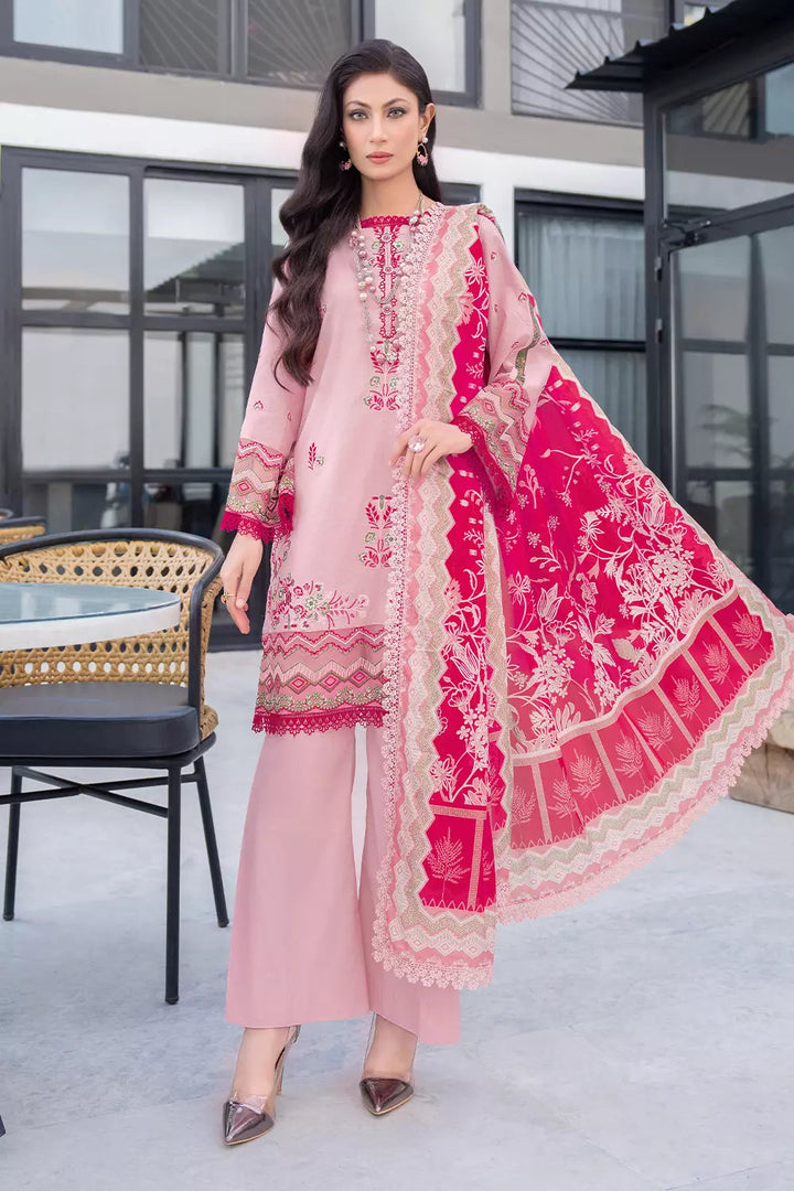 3PC Embroidered Unstitched Lawn Suit KSE-2624 Embroidered KHAS STORES 