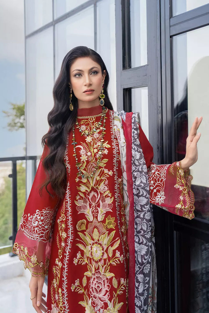 3PC Embroidered Unstitched Lawn Suit KSE-2626 Embroidered KHAS STORES 