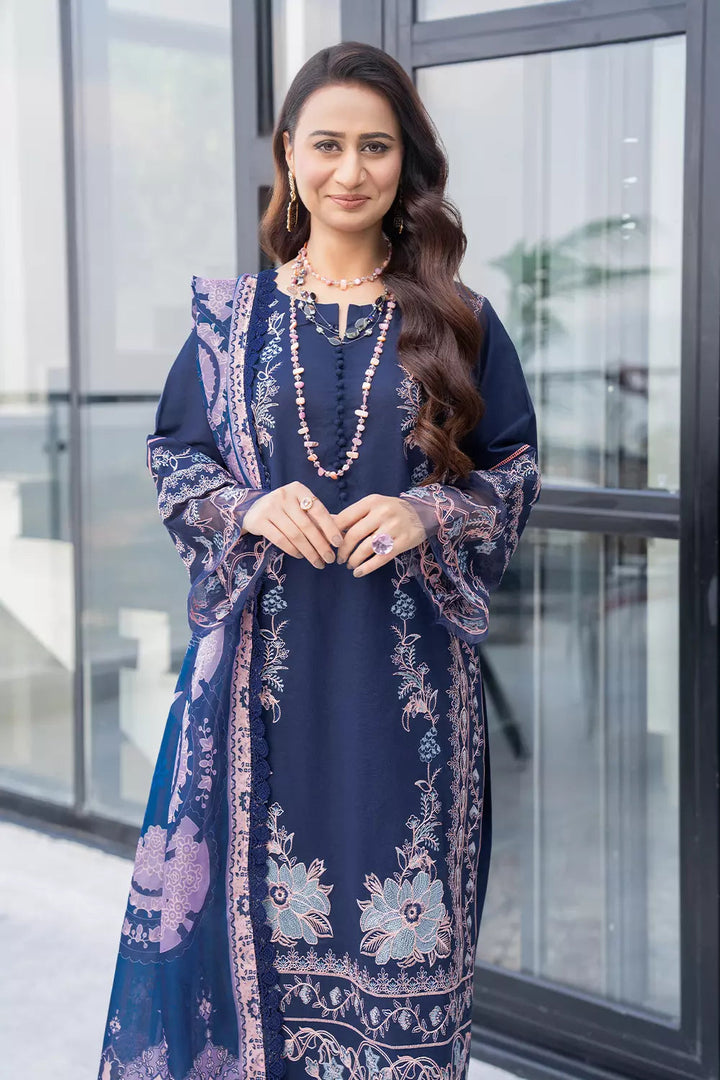 3PC Embroidered Unstitched Lawn Suit KSE-2627 Embroidered KHAS STORES 