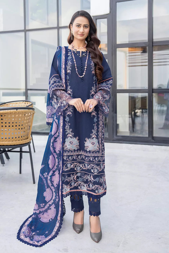 3PC Embroidered Unstitched Lawn Suit KSE-2627 Embroidered KHAS STORES 