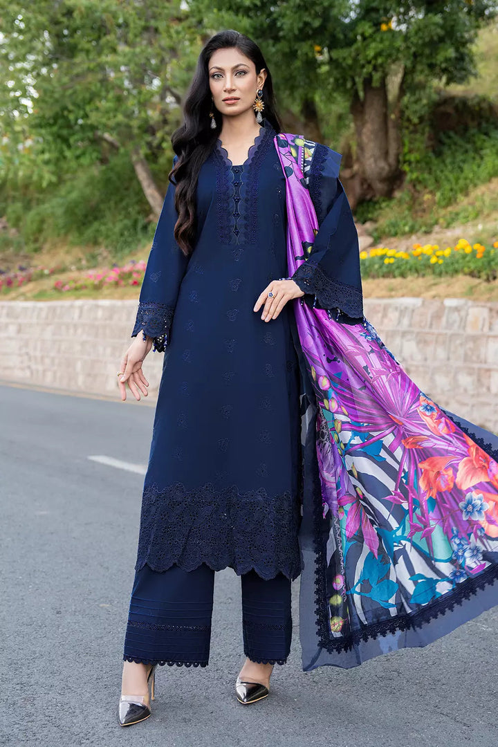 3PC Embroidered Unstitched Lawn Suit KSE-2693 Embroidered KHAS STORES 