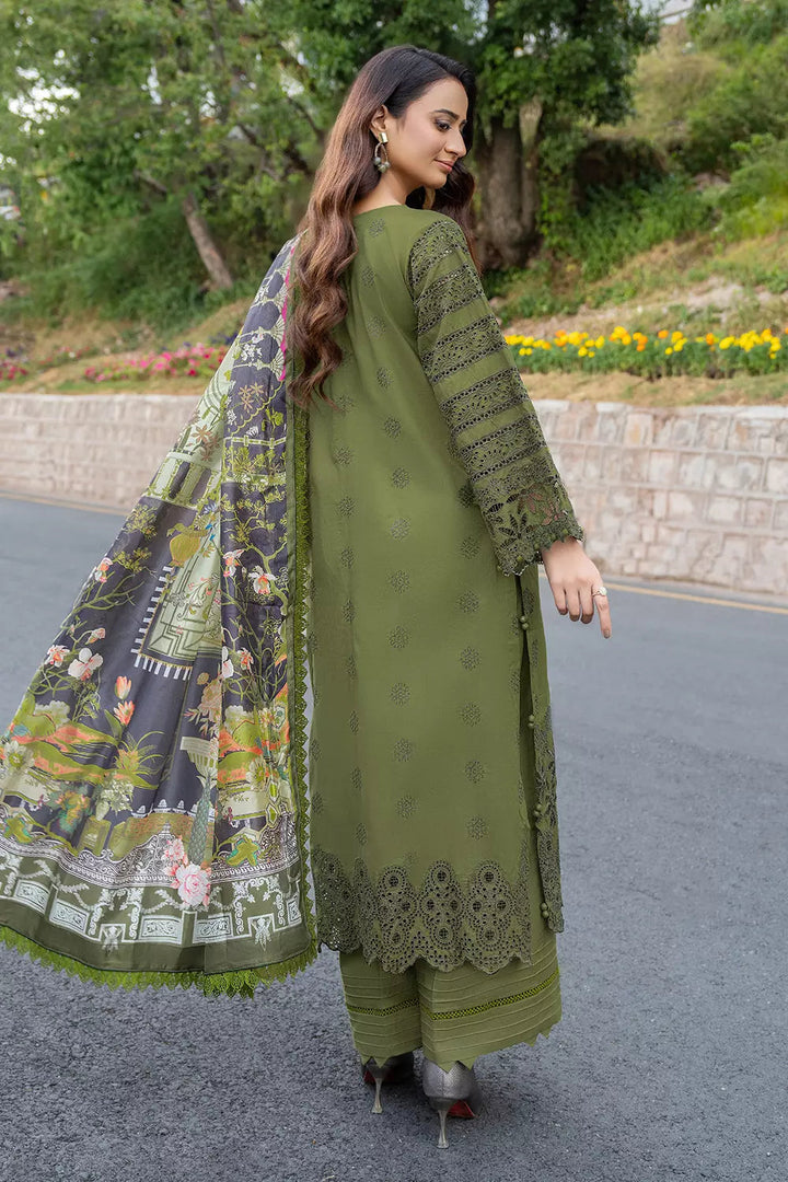 3PC Embroidered Unstitched Lawn Suit KSE-2694 Embroidered KHAS STORES 