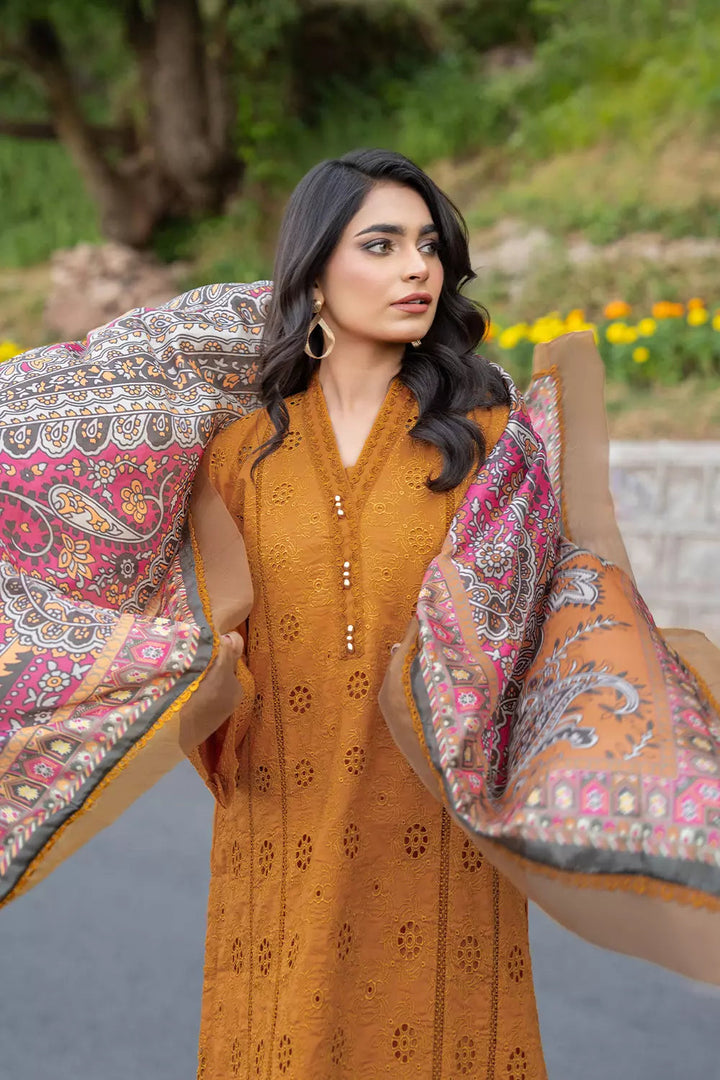 3PC Embroidered Unstitched Lawn Suit KSE-2695 Embroidered KHAS STORES 