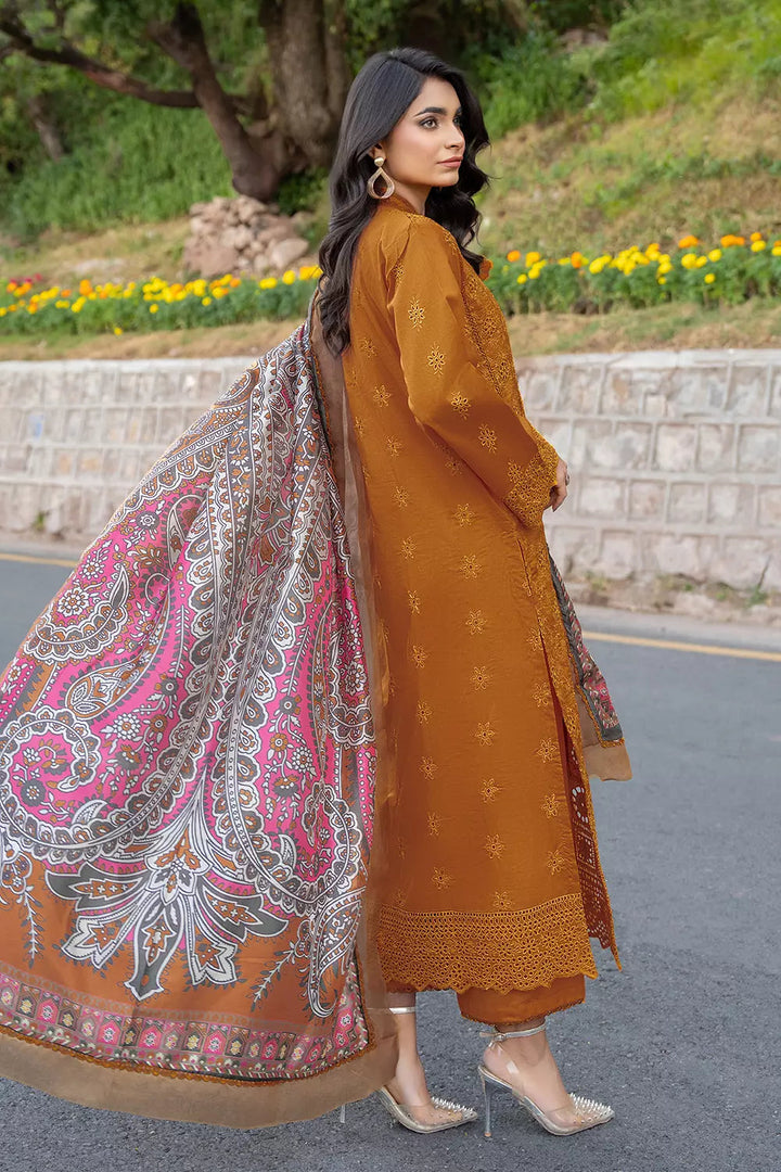 3PC Embroidered Unstitched Lawn Suit KSE-2695 Embroidered KHAS STORES 