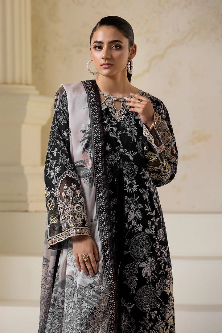 3PC Embroidered Unstitched Lawn Suit KSE-2723 Embroidered KHAS STORES 