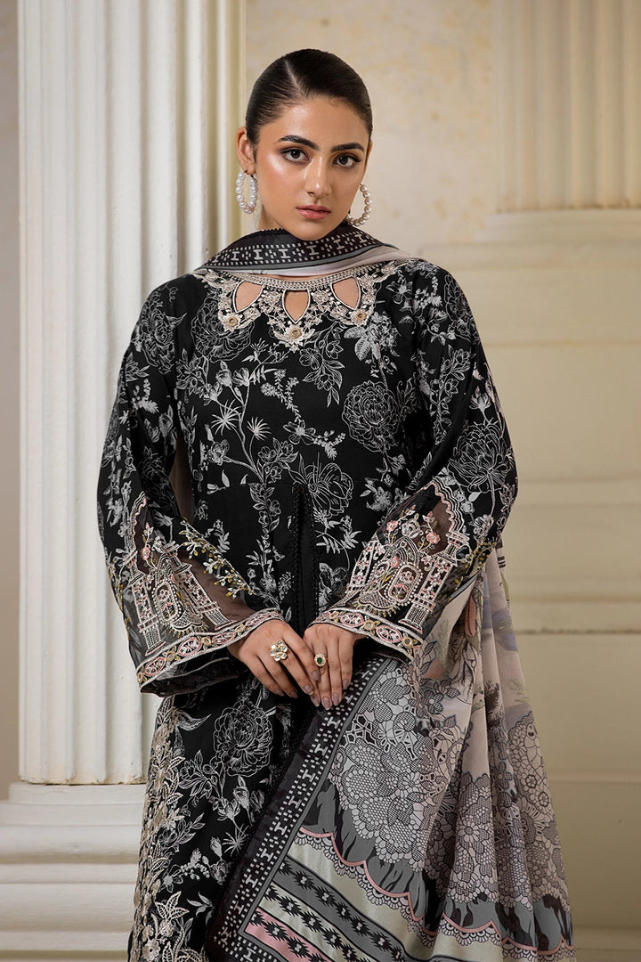 3PC Embroidered Unstitched Lawn Suit KSE-2723 Embroidered KHAS STORES 