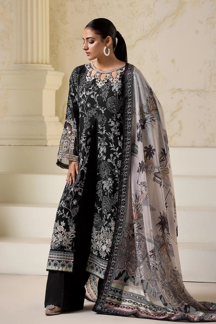 3PC Embroidered Unstitched Lawn Suit KSE-2723 Embroidered KHAS STORES 