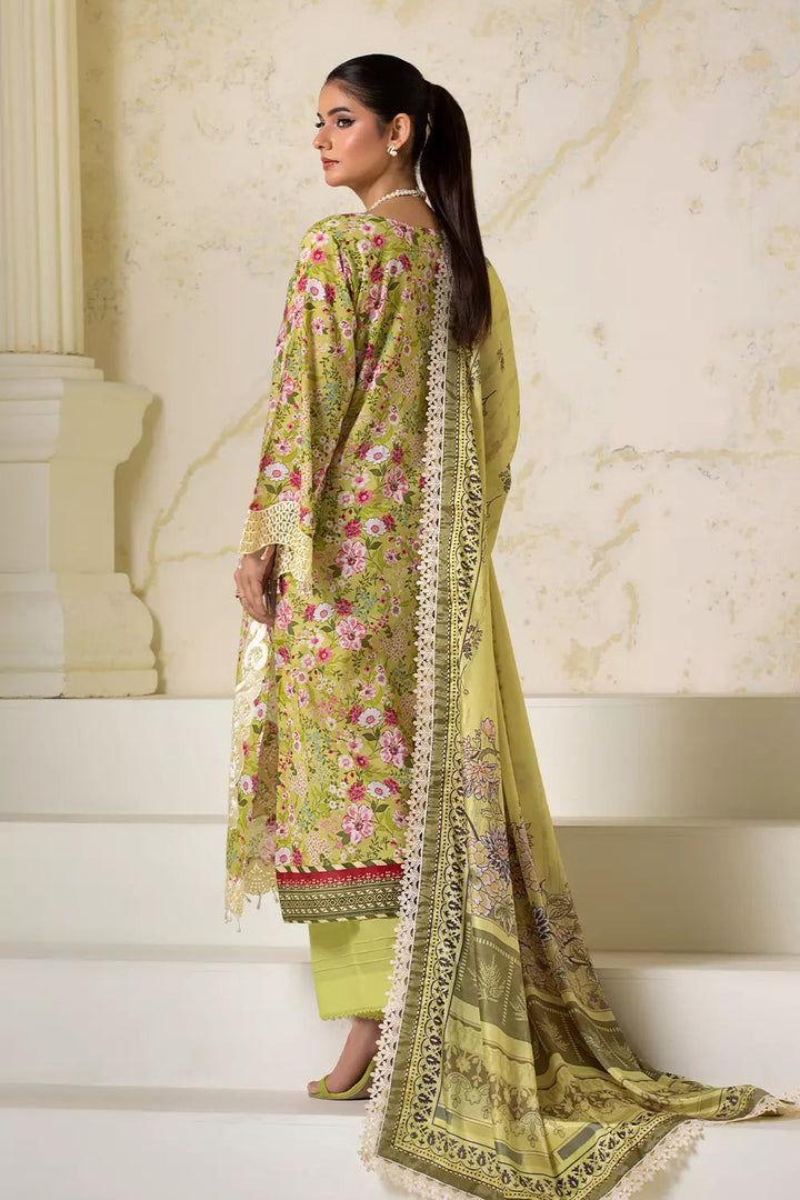 3PC Embroidered Unstitched Lawn Suit KSE-2724 Embroidered KHAS STORES 