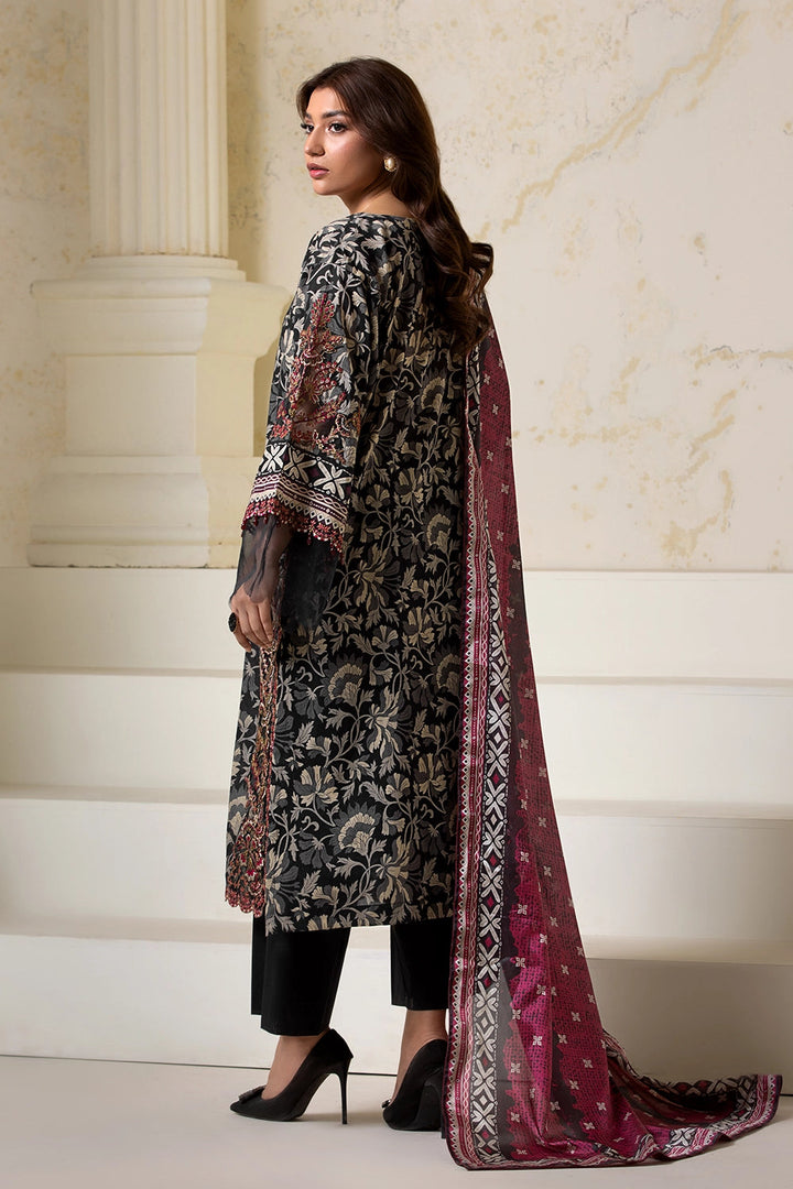 3PC Embroidered Unstitched Lawn Suit KSE-2725 Embroidered KHAS STORES 