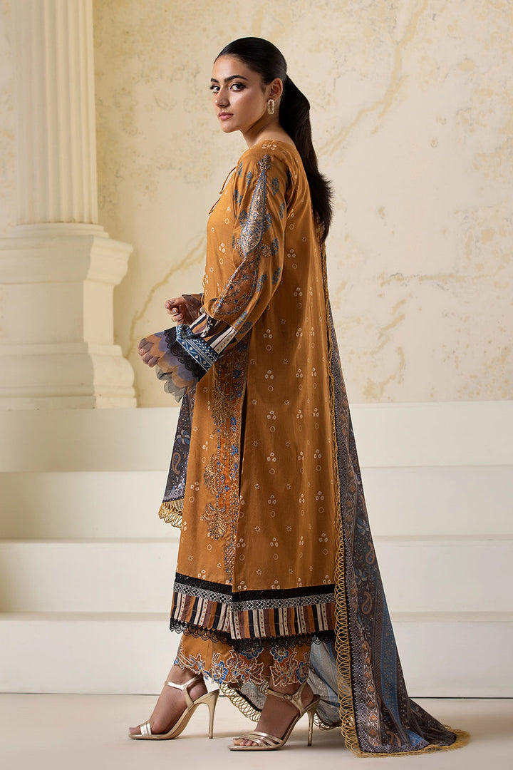 3PC Embroidered Unstitched Lawn Suit KSE-2726 Embroidered KHAS STORES 