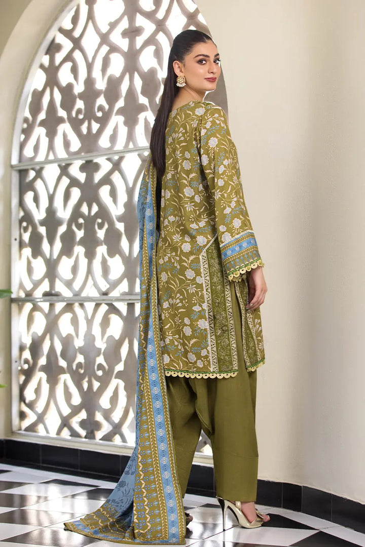 3PC Embroidered Unstitched Linen Suit KLE-2966 Embroidered KHAS STORES 