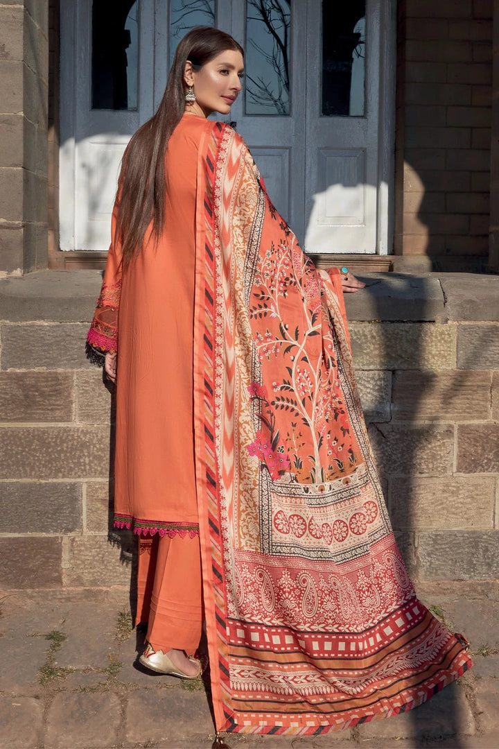 3PC Embroidered Unstitched Schiffli Lawn Suit KSC-3145 Embroidered KHAS STORES 