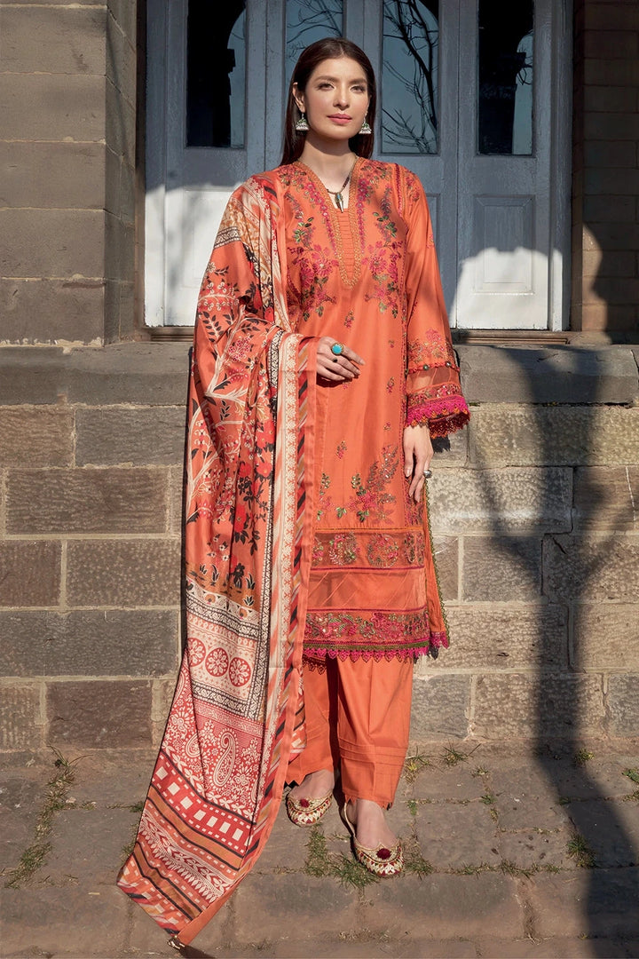 3PC Embroidered Unstitched Schiffli Lawn Suit KSC-3145 Embroidered KHAS STORES 