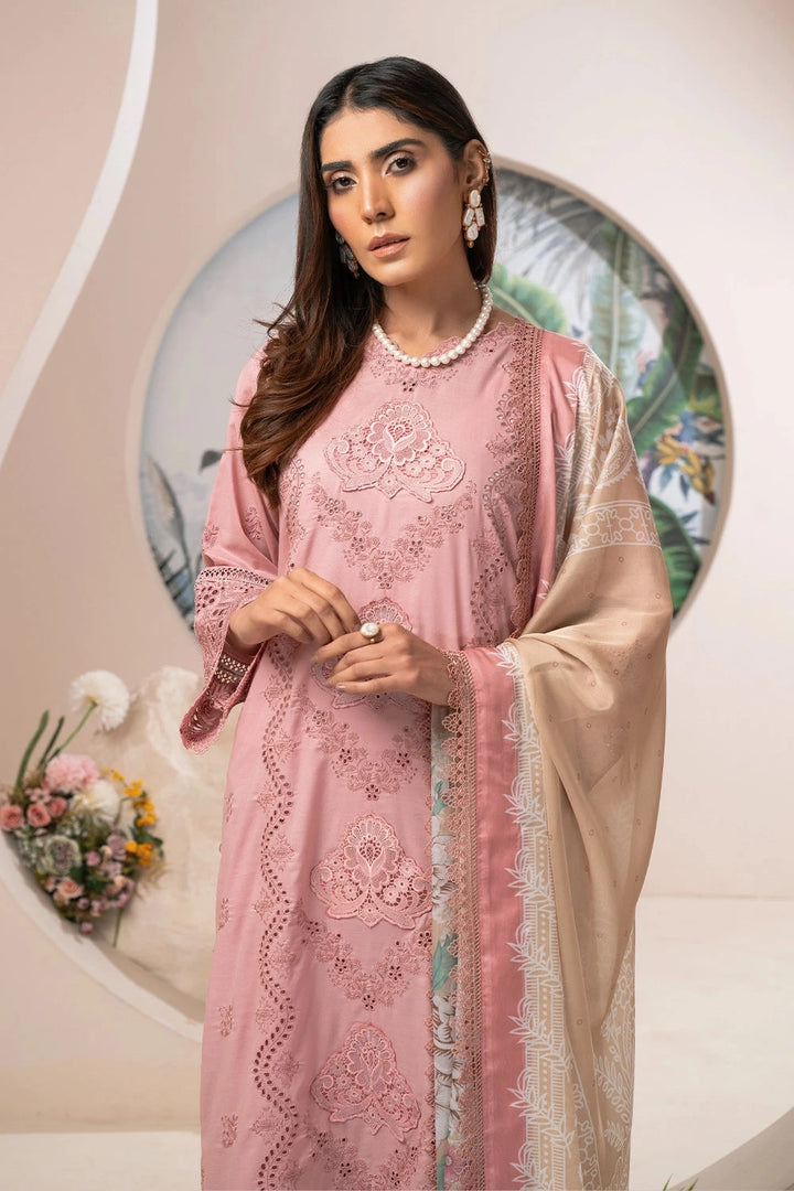 3PC Embroidered Unstitched Schiffli Lawn Suit KSE-2775 Embroidered KHAS STORES 