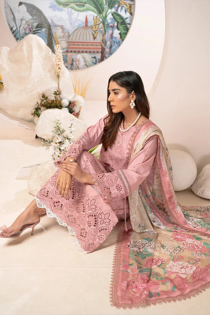 3PC Embroidered Unstitched Schiffli Lawn Suit KSE-2775 Embroidered KHAS STORES 