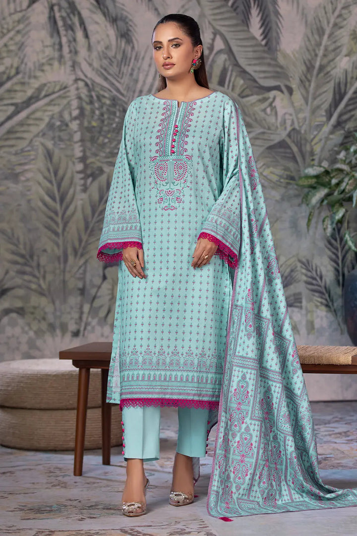 3PC Printed Unstitched Cambric Suit KCC-2849 Printed KHAS STORES 