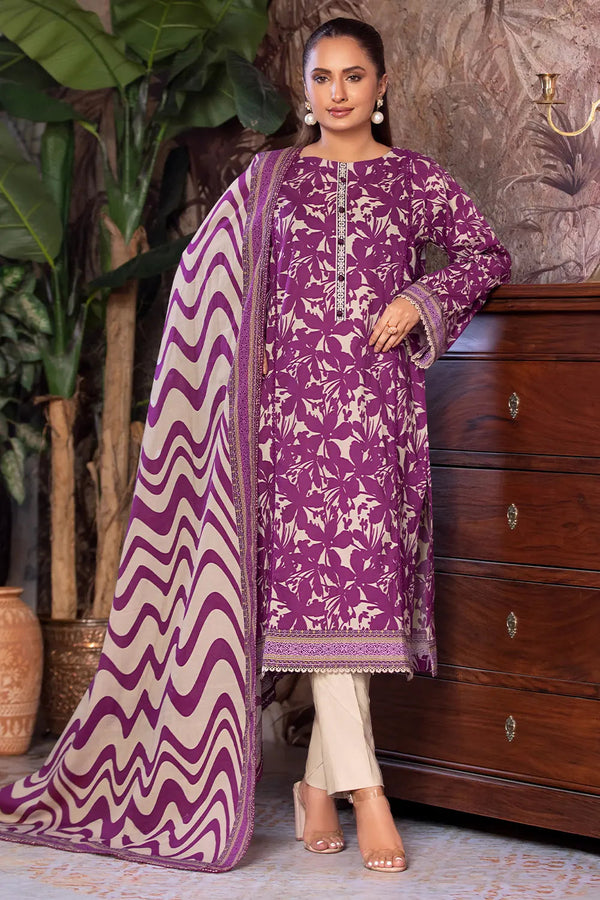 3PC Printed Unstitched Cambric Suit KCC-2851 Printed KHAS STORES 