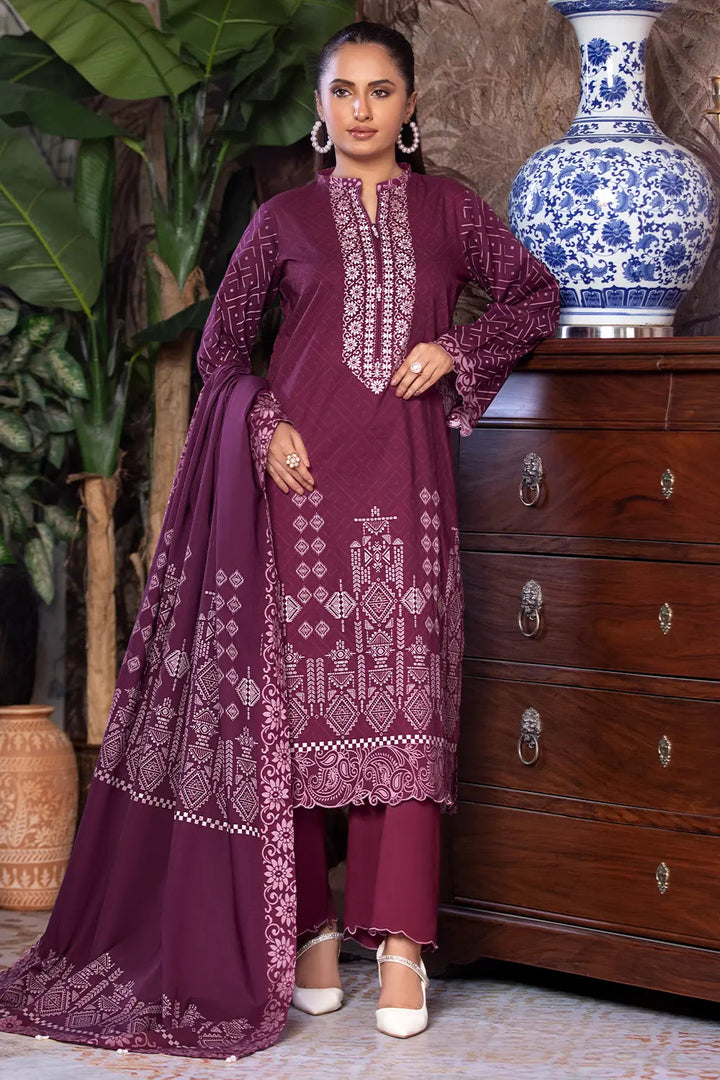 3PC Printed Unstitched Cambric Suit KCC-2852 Printed KHAS STORES 