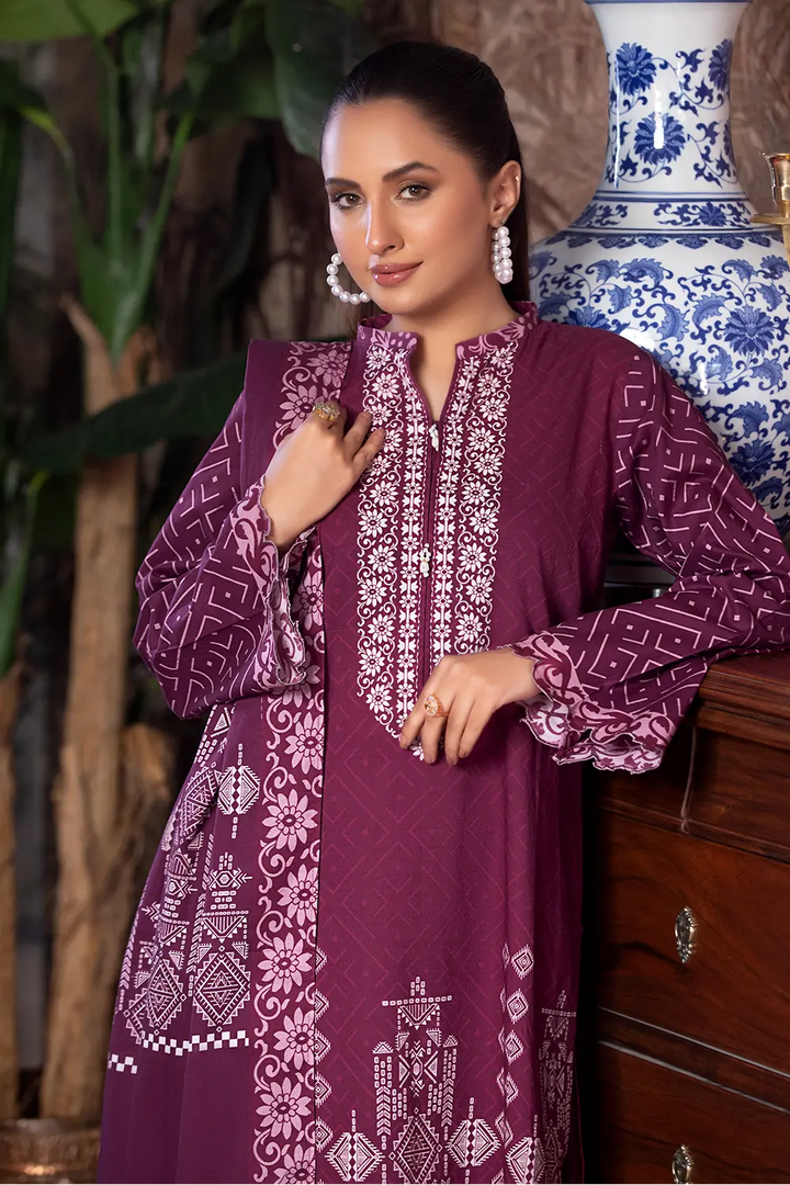 3PC Printed Unstitched Cambric Suit KCC-2852 Printed KHAS STORES 