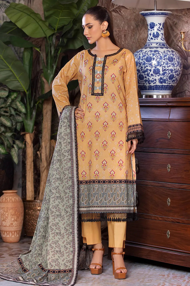 3PC Printed Unstitched Cambric Suit KCC-2853 Printed KHAS STORES 