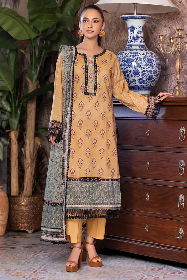 3PC Printed Unstitched Cambric Suit KCC-2853 Printed KHAS STORES 