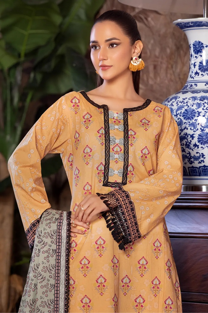 3PC Printed Unstitched Cambric Suit KCC-2853 Printed KHAS STORES 