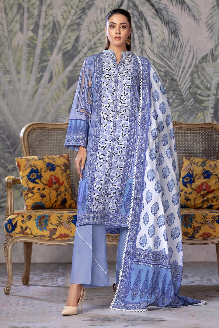 3PC Printed Unstitched Cambric Suit KCC-2854 Printed KHAS STORES 