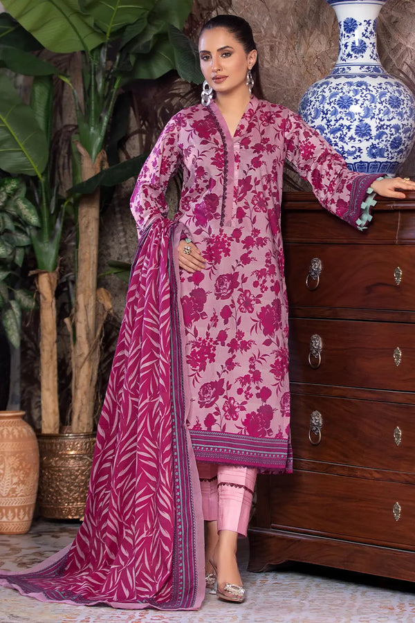 3PC Printed Unstitched Cambric Suit KCC-2855 Printed KHAS STORES 