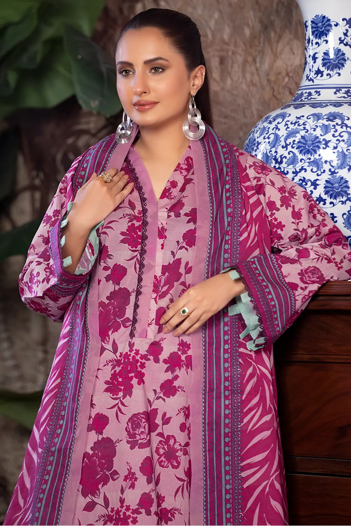 3PC Printed Unstitched Cambric Suit KCC-2855 Printed KHAS STORES 