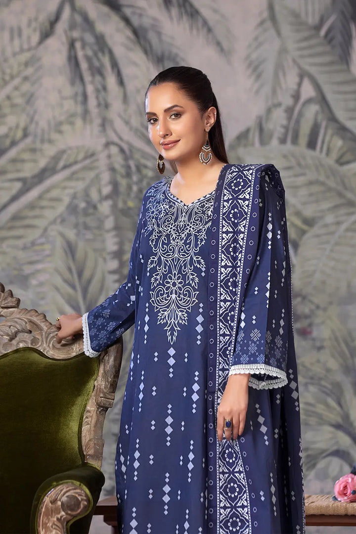 3PC Printed Unstitched Cambric Suit KCC-2856 Printed KHAS STORES 