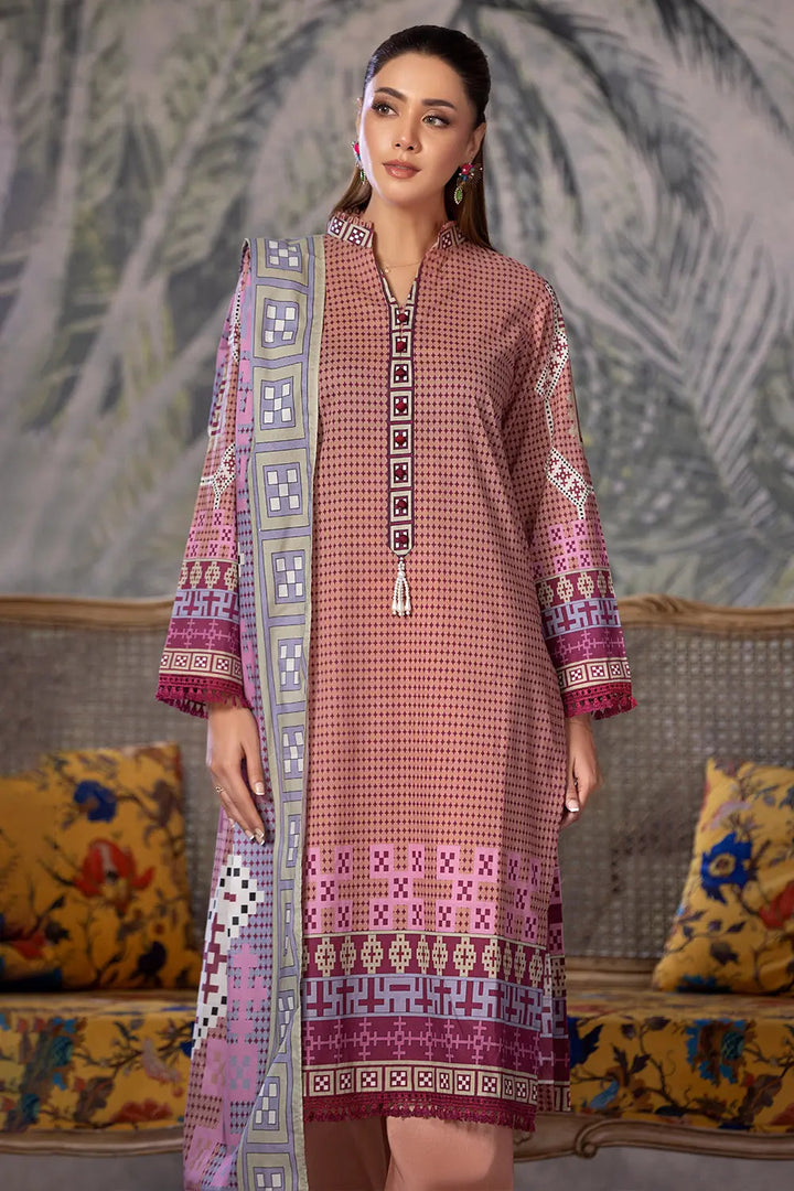 3PC Printed Unstitched Cambric Suit KCC-2857 Printed KHAS STORES 