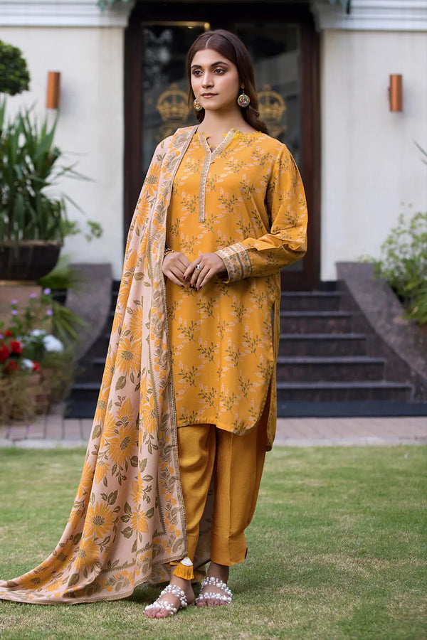 3PC Printed Unstitched Karandi Suit KKR-2938 Printed KHAS STORES 