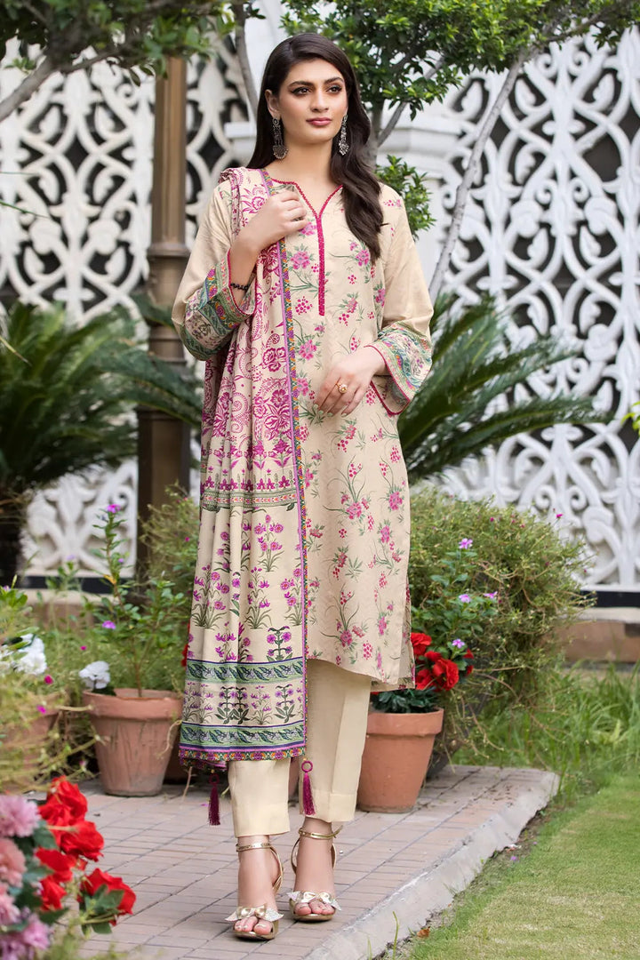 3PC Printed Unstitched Karandi Suit KKR-2939 Printed KHAS STORES 