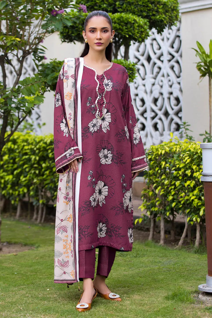 3PC Printed Unstitched Karandi Suit KKR-2942 Printed KHAS STORES 