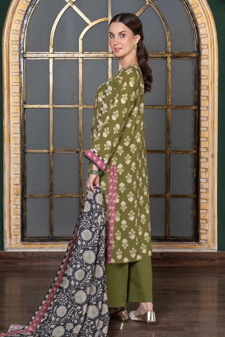 3PC Printed Unstitched Karandi Suit KKR-2944 Printed KHAS STORES 