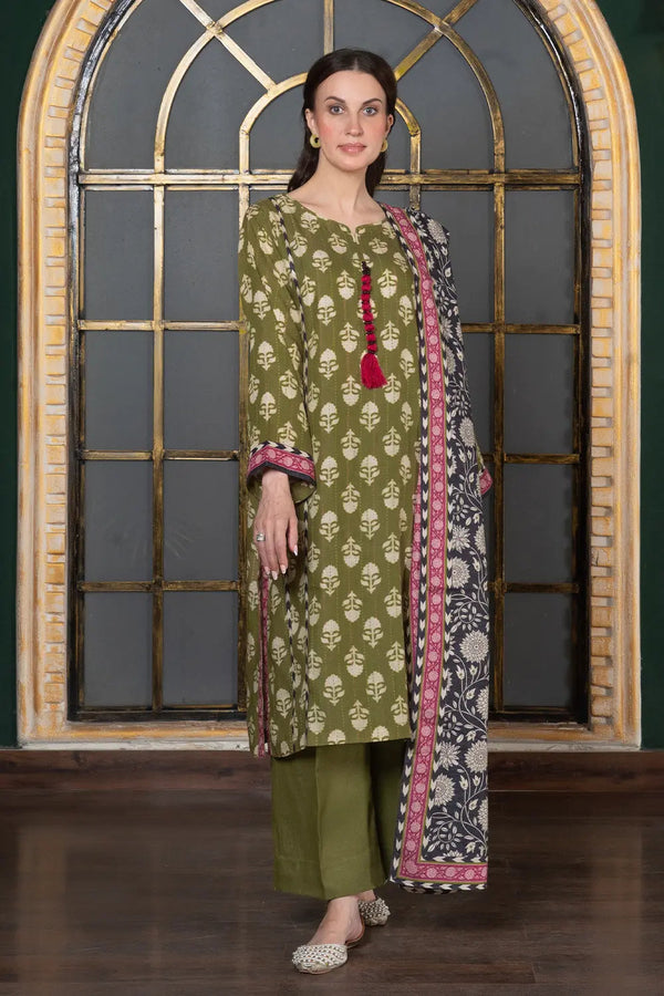 3PC Printed Unstitched Karandi Suit KKR-2944 Printed KHAS STORES 