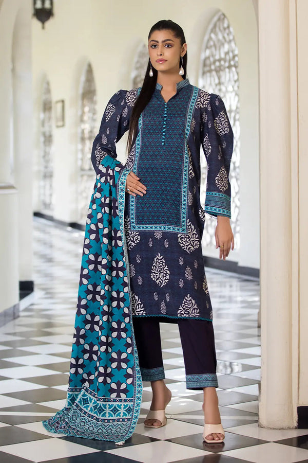 3PC Printed Unstitched Khaddar Suit KKH-2870 Printed KHAS STORES 