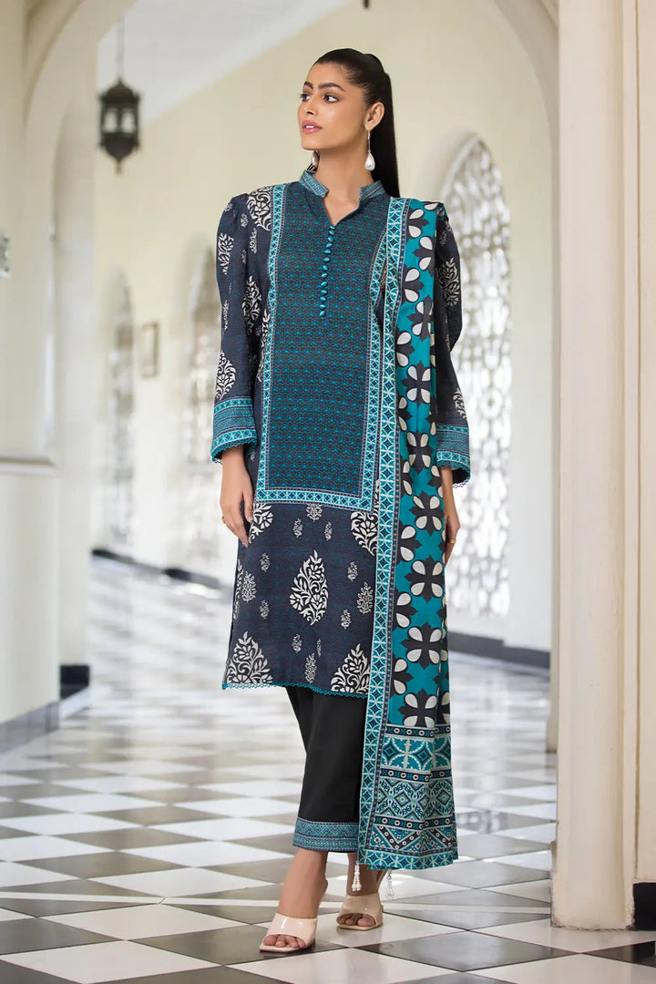 3PC Printed Unstitched Khaddar Suit KKH-2870 Printed KHAS STORES 