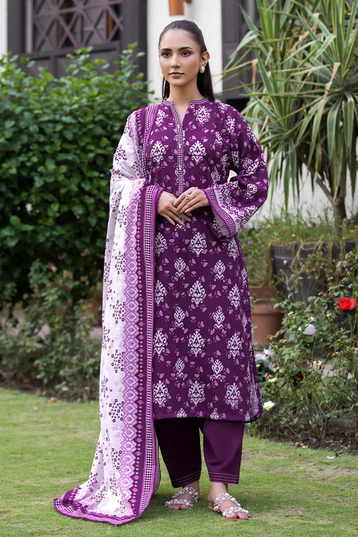 3PC Printed Unstitched Khaddar Suit KKH-2876 Printed KHAS STORES 