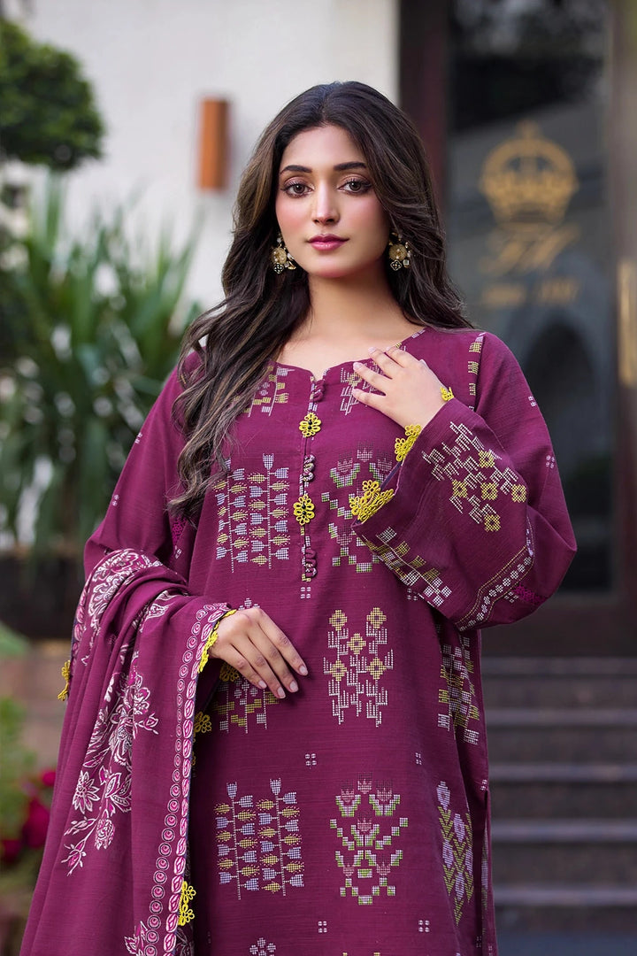 3PC Printed Unstitched Khaddar Suit KKH-2878 Printed KHAS STORES 